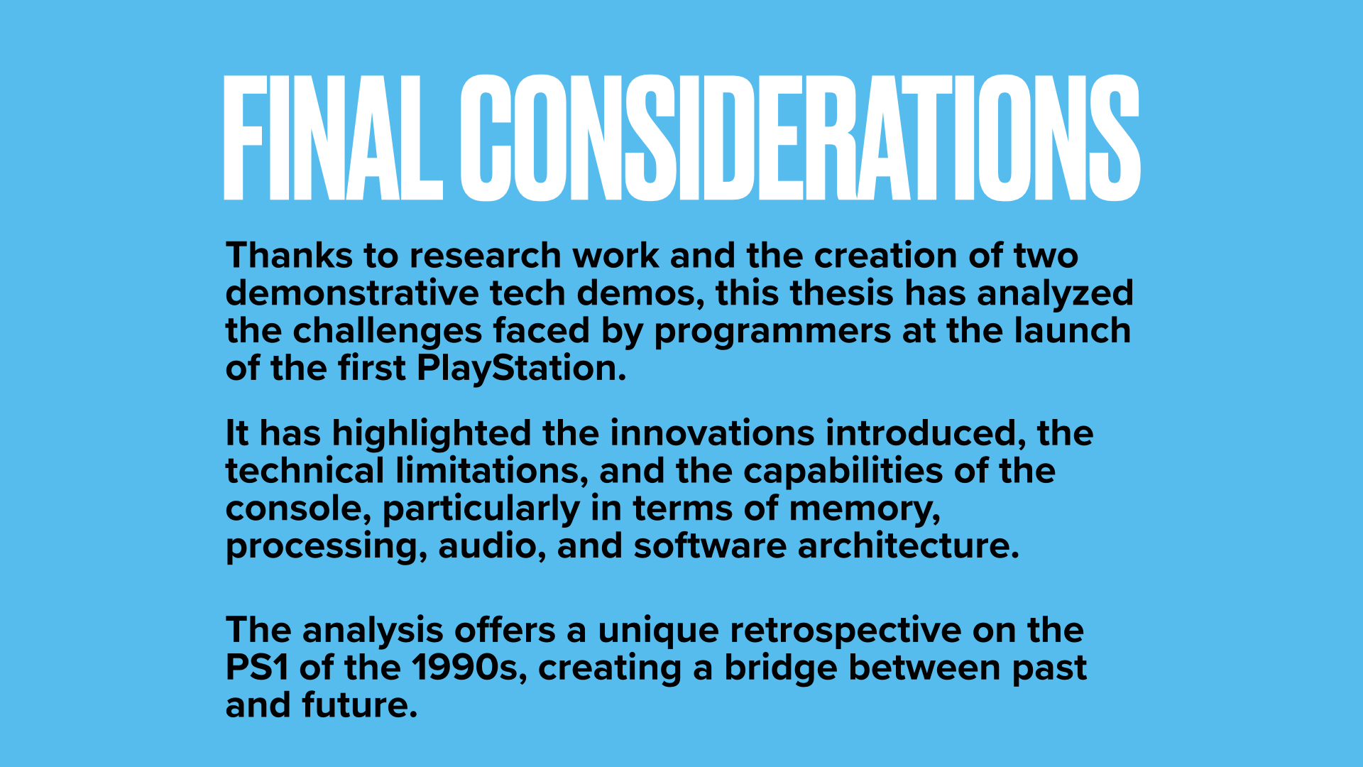 Slide – Conclusions